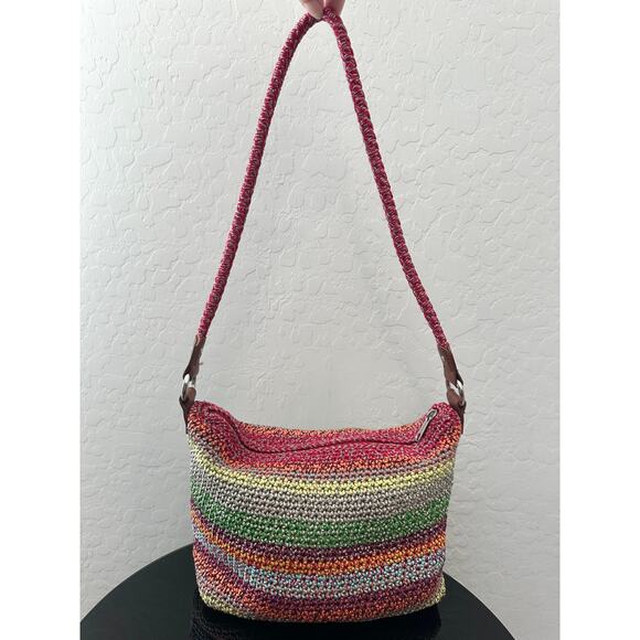 THE SAK | Multicolor Crochet Shoulder Bag Boho Woven Purse - Picture 3 of 7
